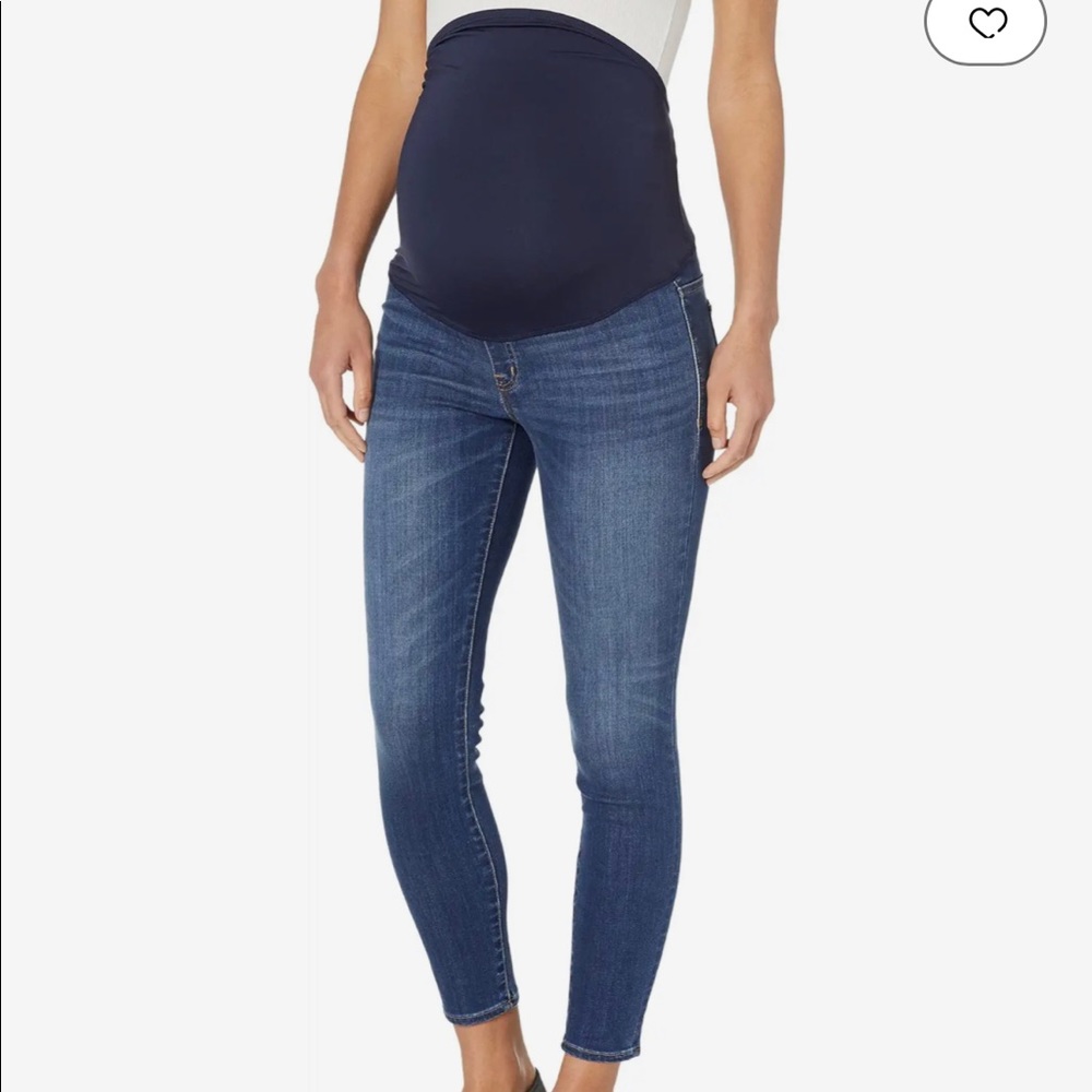 Madewell over the belly skinny maternity jeans.